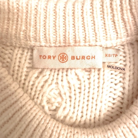 NEW TORY BURCH White Wool Blend Sweater XS NWOT - Picture 4 of 5
